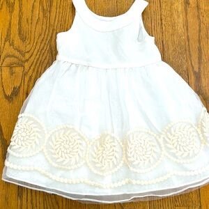 Janie and Jack Girls Savanna Soiree Embroidered Organza Ivory Dress flower girl